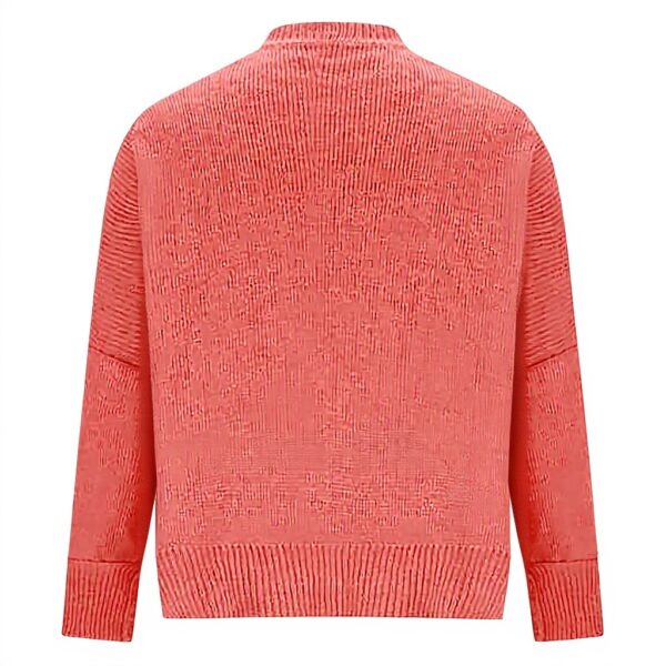 Kapuzenpullover Damen lässig Strick Oversize Hoodie Rot Grün