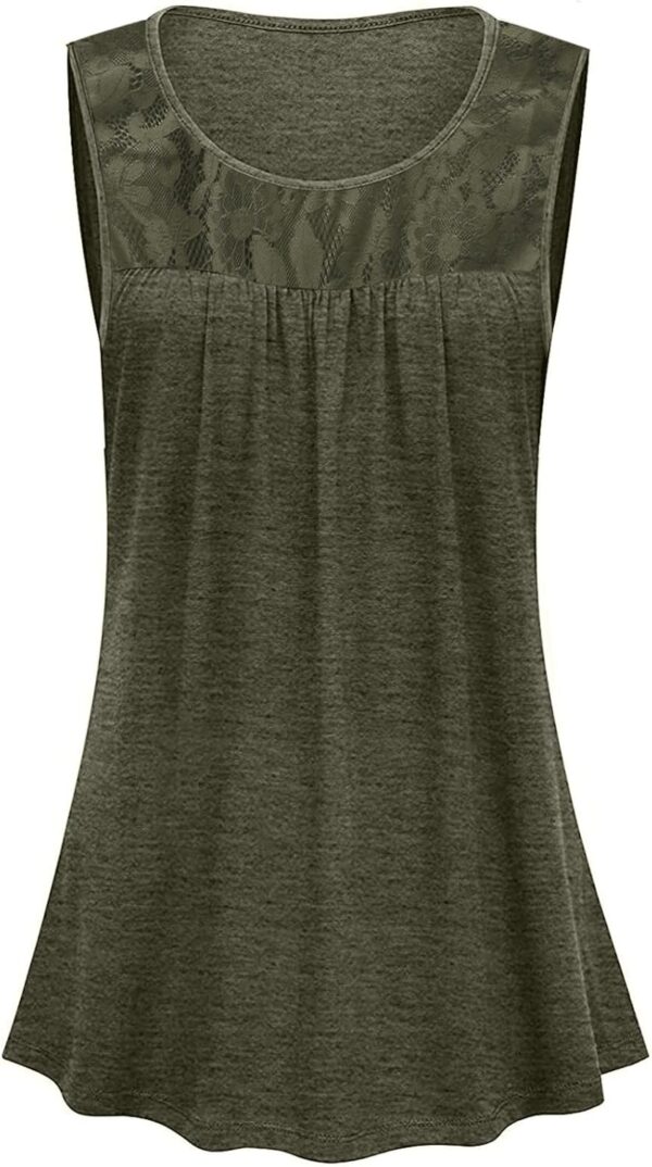Damen Tank Top Ruffle Stehkragen Ärmellos Blusentop Damen-2