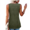 Damen Tank Top Ruffle Stehkragen Ärmellos Blusentop Damen