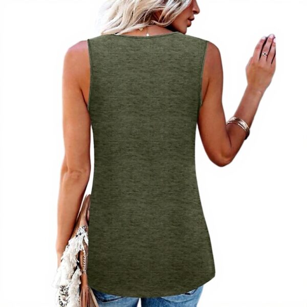 Damen Tank Top Ruffle Stehkragen Ärmellos Blusentop Damen
