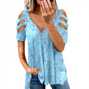 Wendeweste Damen Bluse V-Ausschnitt Kurzarm Lässig Elegant