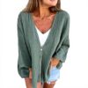 Damen Cardigan Strickjacke leichte Baumwolle lange Ärmel