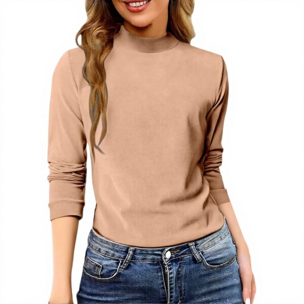 Pullover Damen Baumwolle Strickjacke Elegant Langarmshirt