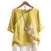 Damenbluse Florale Ärmel Cut Out lässig Damen T-Shirt