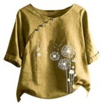 Damenbluse Florale Ärmel Cut Out lässig Damen T-Shirt