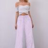 MISSACTIVER Damen Hose Baumwolle Weitbeinig Lounge Pants-2