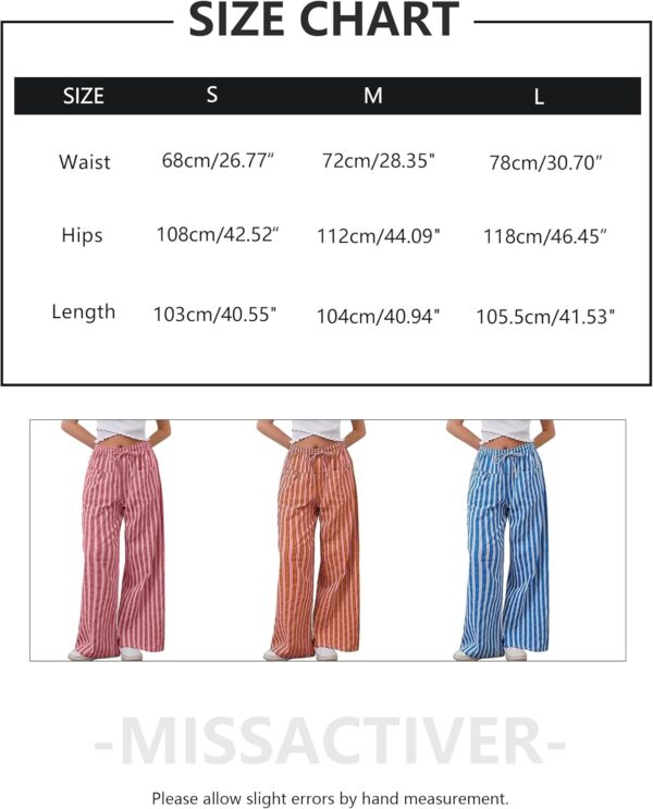 MISSACTIVER Damen Hose Baumwolle Weitbeinig Lounge Pants-4