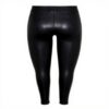 PIECES Damen Leggings Schwarz glänzend dehnbar