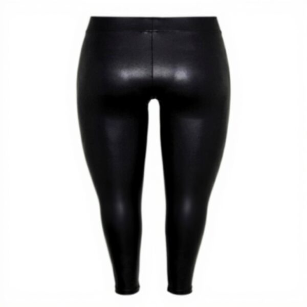 PIECES Damen Leggings Schwarz glänzend dehnbar