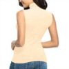 Rolli Top Damen Ydsxlp Rollkragen Ärmellos Stretch Slim Fit