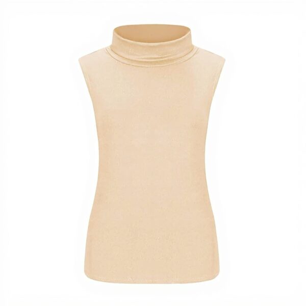 Rolli Top Damen Ydsxlp Rollkragen Ärmellos Stretch Slim Fit