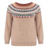 Strickpullover Oversize Damen Kaschmir Retro Design Langarm