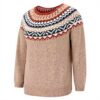Strickpullover Oversize Damen Kaschmir Retro Design Langarm