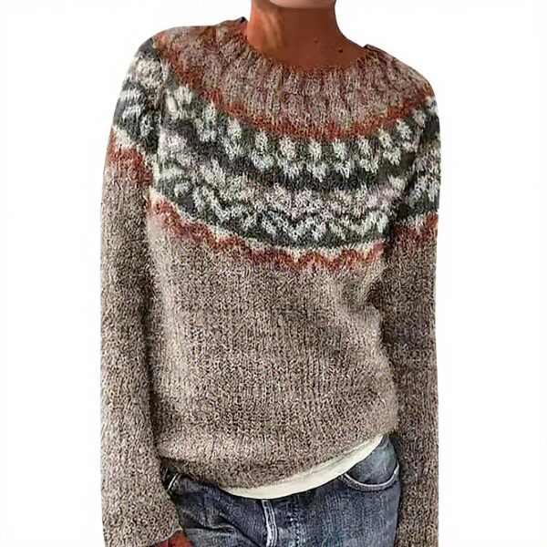 Strickpullover Oversize Damen Kaschmir Retro Design Langarm