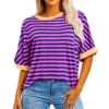 Damen T-Shirt Farbverlauf lässig übergroß Sommer