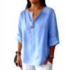 TOFOTL Bluse Damen 34 Arm V-Ausschnitt Country Tunika