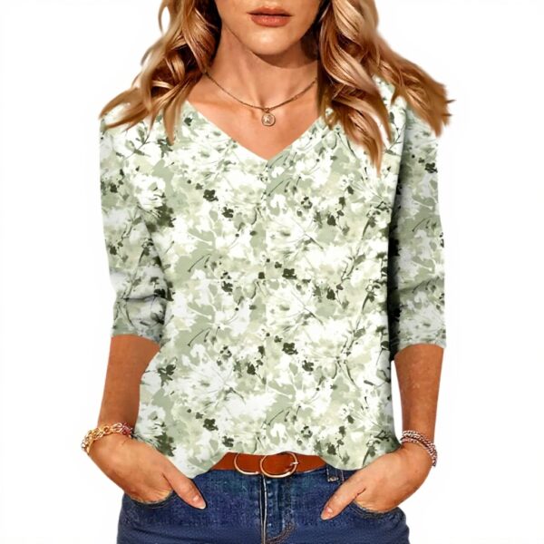 TOFOTL Bluse Damen 34 Arm V-Ausschnitt leicht atmungsaktiv