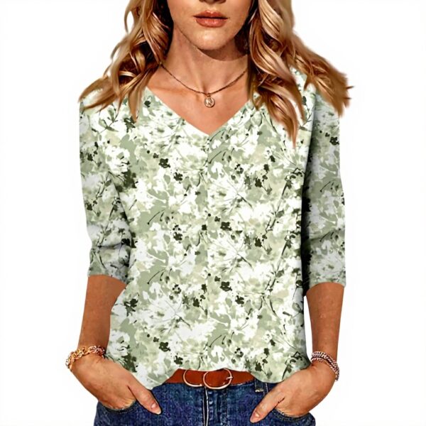 TOFOTL Bluse Damen 34 Arm V-Ausschnitt leicht atmungsaktiv