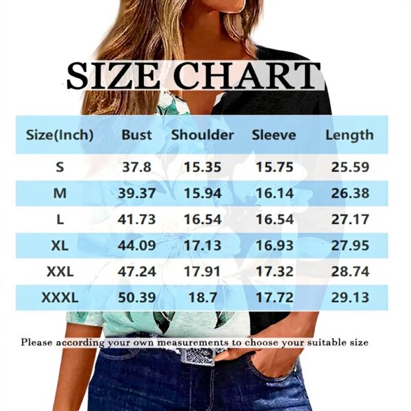 TOFOTL Bluse Damen 34 Arm V-Ausschnitt Country Herbstmode