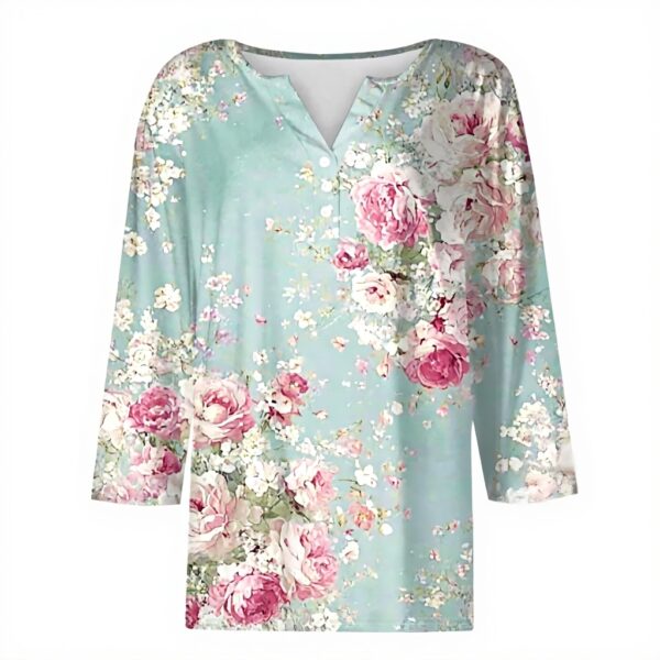 TOFOTL Bluse Damen 34 Arm V-Ausschnitt Country Herbstmode