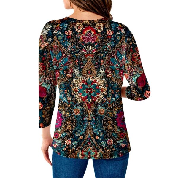 TOFOTL Bluse Damen 34 Arm V-Ausschnitt lässig leicht