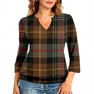 TOFOTL Bluse Damen 34 Arm V-Ausschnitt schlichte Tunika