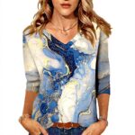 TOFOTL Bluse Damen 34 Arm V-Ausschnitt elegante Tunika