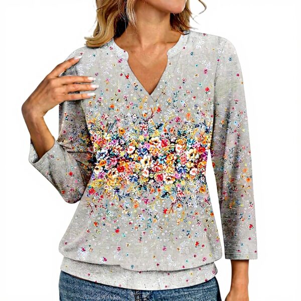 TOFOTL Bluse Damen 34 Arm V-Ausschnitt elegante Mode