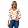 TOFOTL Bluse Damen 34 Arm V-Ausschnitt Frühling Herbst