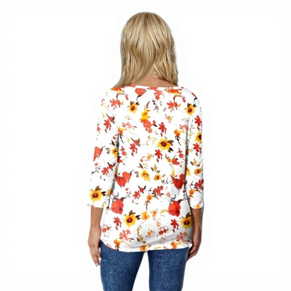 TOFOTL Bluse Damen 34 Arm V-Ausschnitt Frühling Herbst