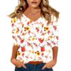 TOFOTL Bluse Damen 34 Arm V-Ausschnitt Frühling Herbst
