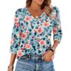 TOFOTL Damen Bluse 34 Arm V-Ausschnitt Frühling Mode