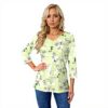 TOFOTL Bluse Damen 34 Arm V-Ausschnitt leicht Casual
