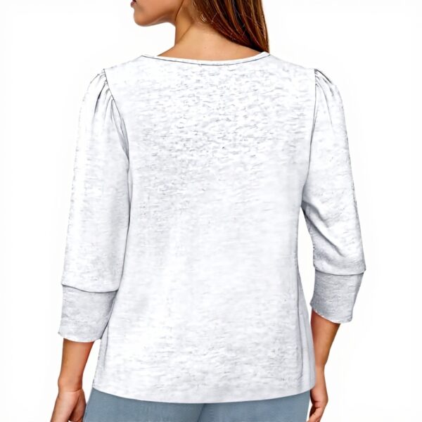 TOFOTL Hawaii Bluse Damen 34 Arm V-Ausschnitt locker