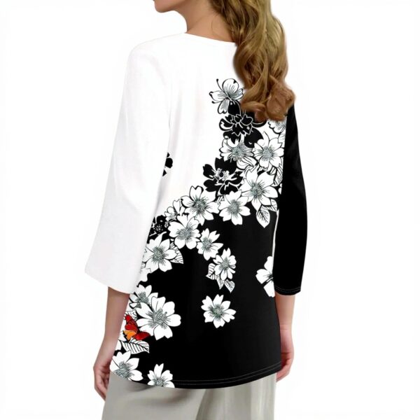 TOFOTL Bluse Damen 34 Arm V-Ausschnitt lässig Herbst