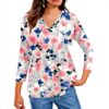 TOFOTL Bluse Damen 34 Arm V-Ausschnitt Hawaii Shirt