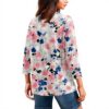 TOFOTL Bluse Damen 34 Arm V-Ausschnitt Hawaii Shirt