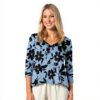 TOFOTL Bluse Damen 34 Arm V-Ausschnitt Hawaii Mode