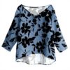 TOFOTL Bluse Damen 34 Arm V-Ausschnitt Hawaii Mode