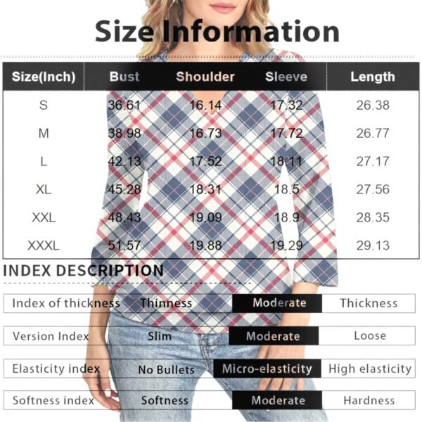 TOFOTL Damen Bluse 34 Arm V-Ausschnitt Sommer Top