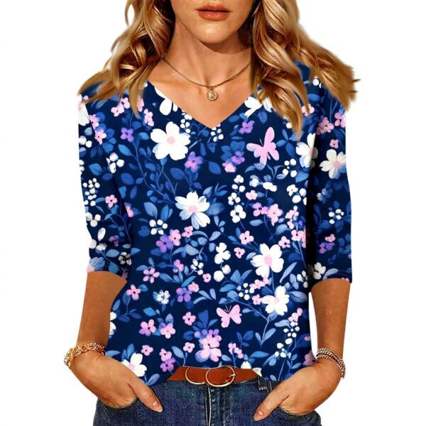 TOFOTL Bluse Damen 34 Arm V-Ausschnitt modern schick