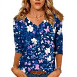 TOFOTL Bluse Damen 34 Arm V-Ausschnitt modern schick