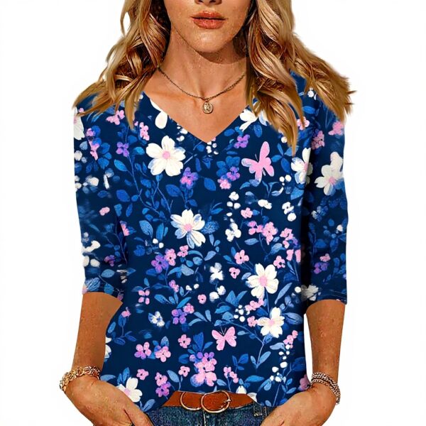 TOFOTL Bluse Damen 34 Arm V-Ausschnitt modern schick