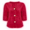 TOFOTL Hawaii Tunika Damen 34 Arm V-Ausschnitt Bluse