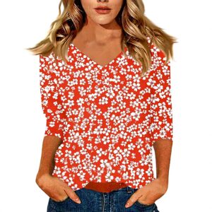 TOFOTL Bluse Damen 34 Arm V-Ausschnitt lässig atmungsaktiv