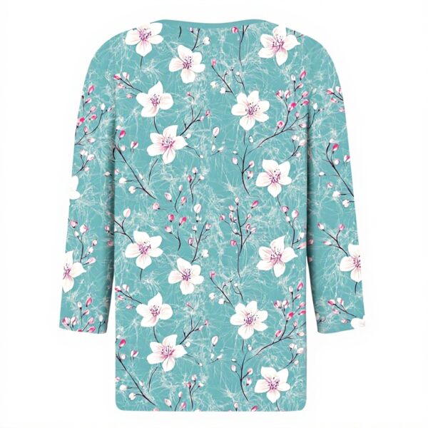 TOFOTL Damen Tunika 34 Arm V-Ausschnitt Sommer Fashion