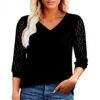 TOFOTL Bluse Damen 34 Arm V-Ausschnitt Hawaii Trend