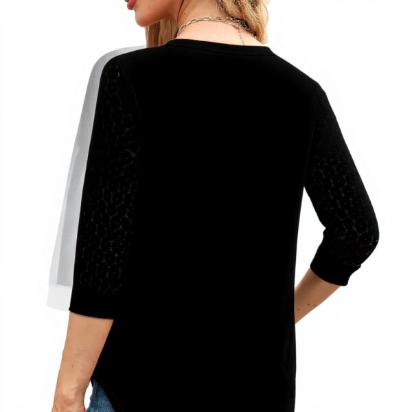 TOFOTL Bluse Damen 34 Arm V-Ausschnitt Hawaii Trend