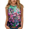 Damen Kurzarm Weste Sommer Weiß Ärmellose Bluse Top