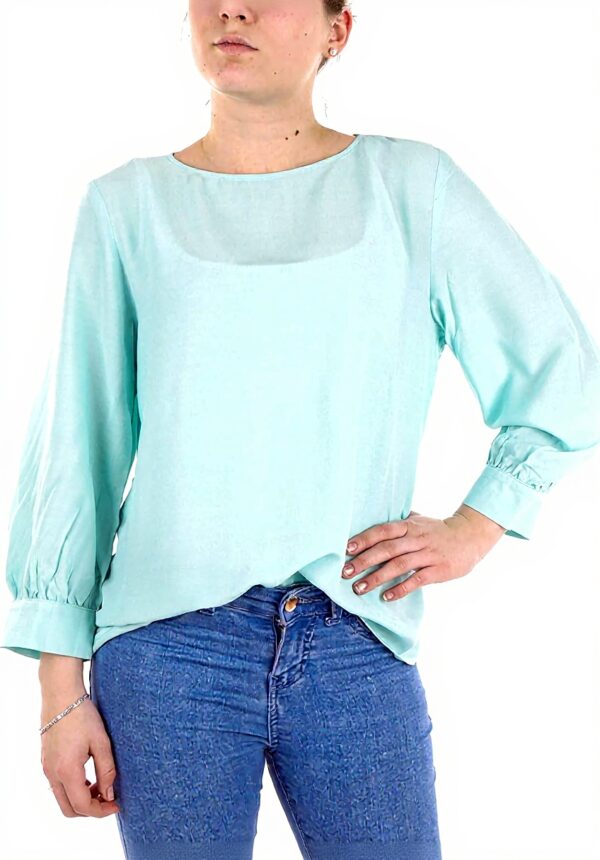 Rich Royal Bluse Langarm Türkis Damen Blusen